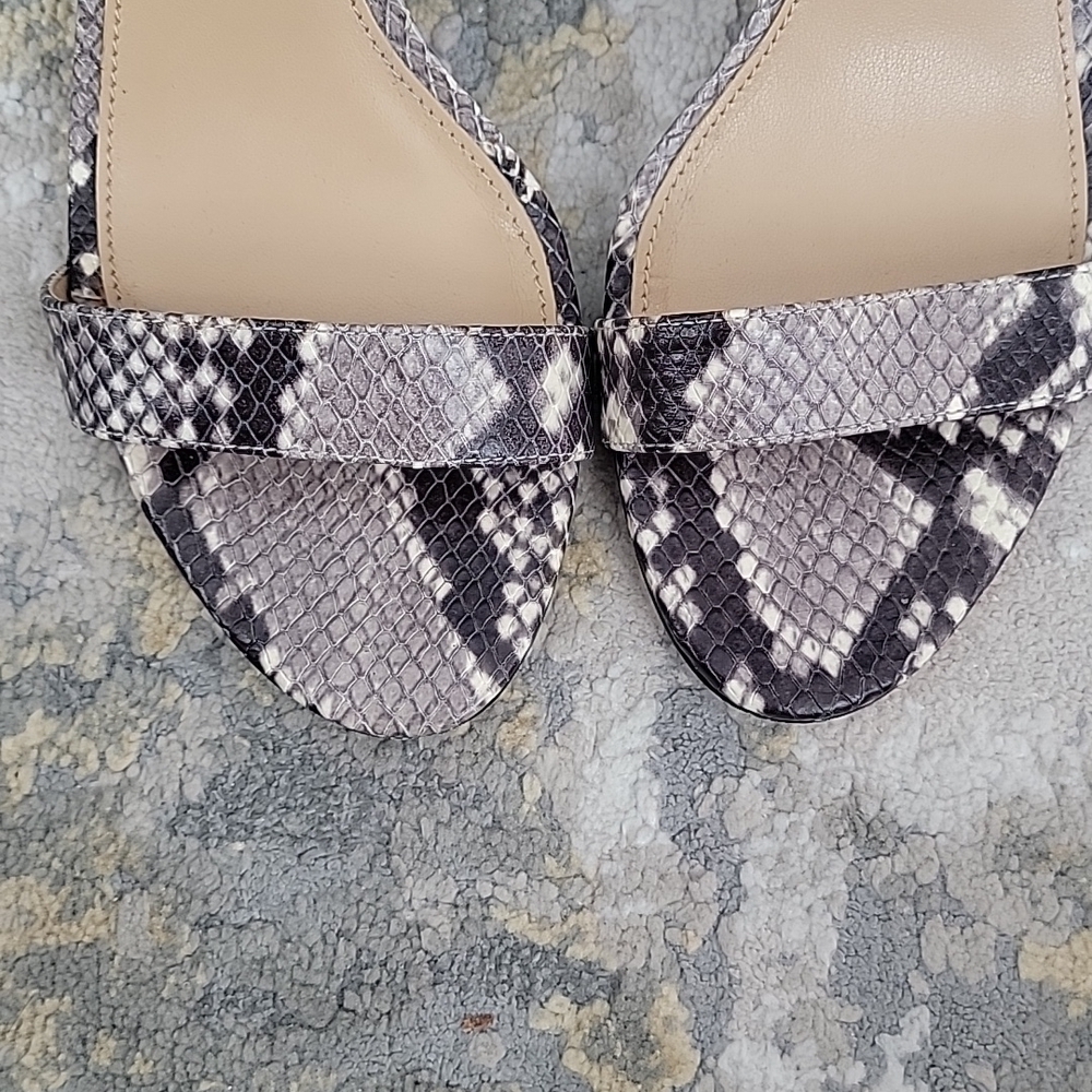 Michael Michael Kors Snakeskin 3" Leather Sandal - Picture 2 of 11